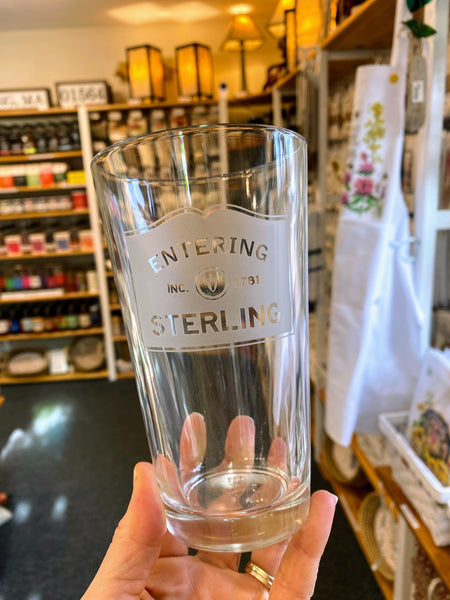 Entering Sterling Pint Glass