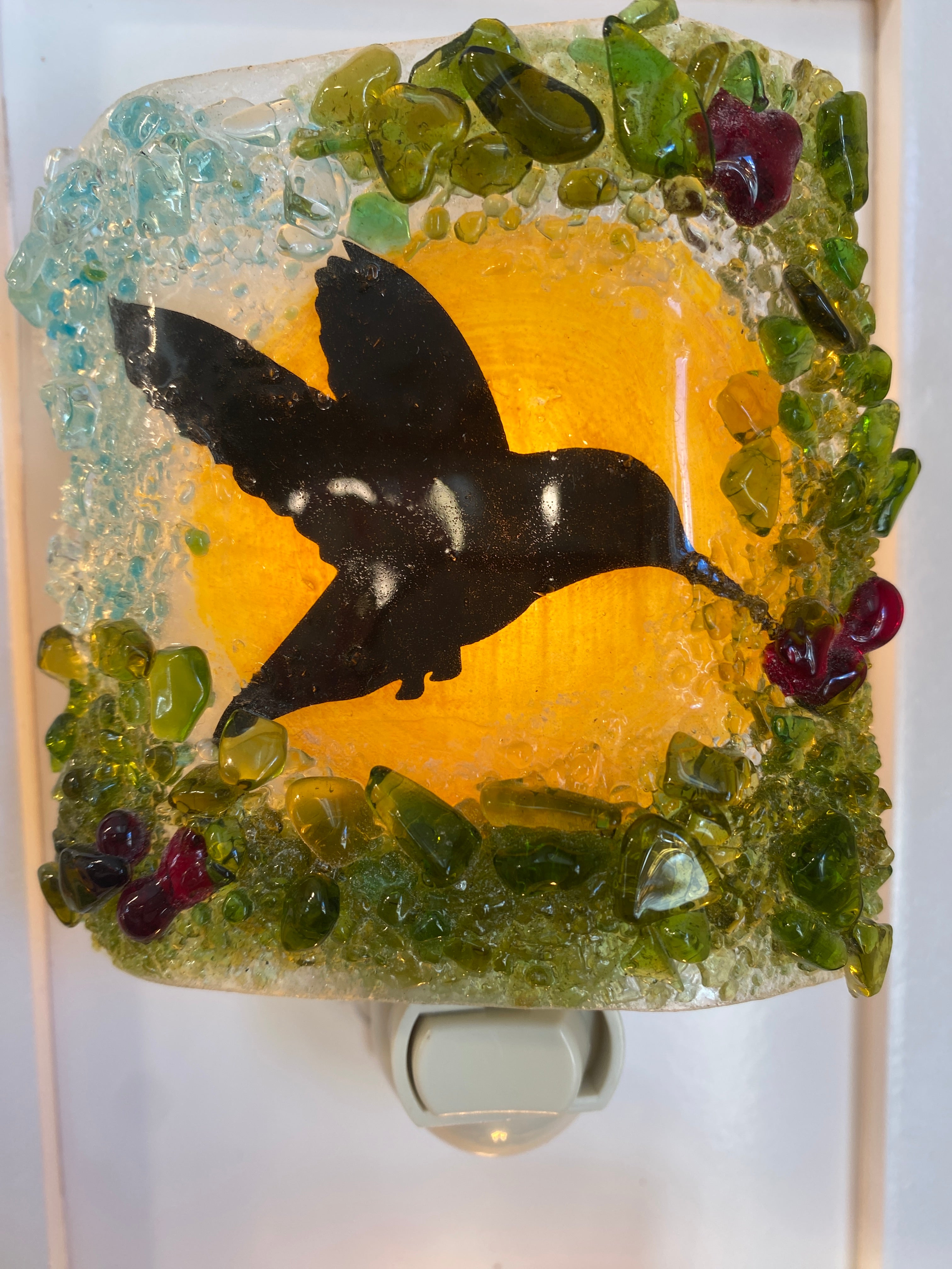 Reborn Glass Hummingbird Night Light