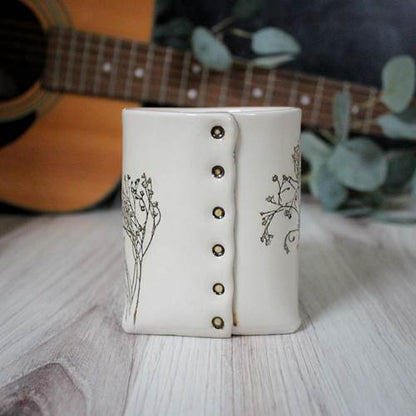 White Floral Mug
