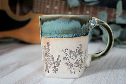 Green Bird Mug