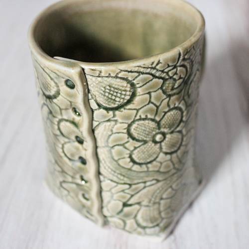 Green Lace Mug