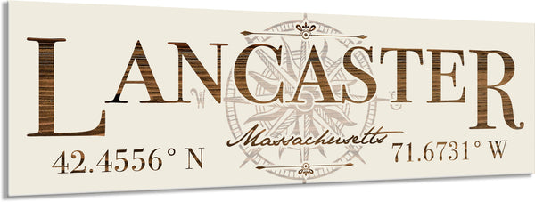 Lancaster Coordinates Sign