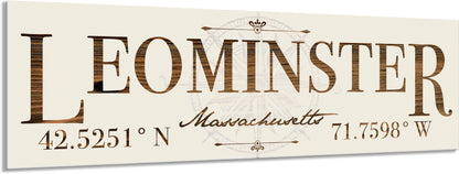 Leominster Coordinates Sign