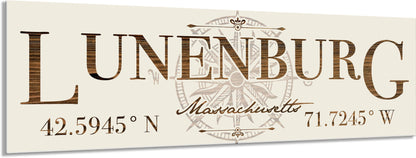 Lunenburg Coordinates Sign