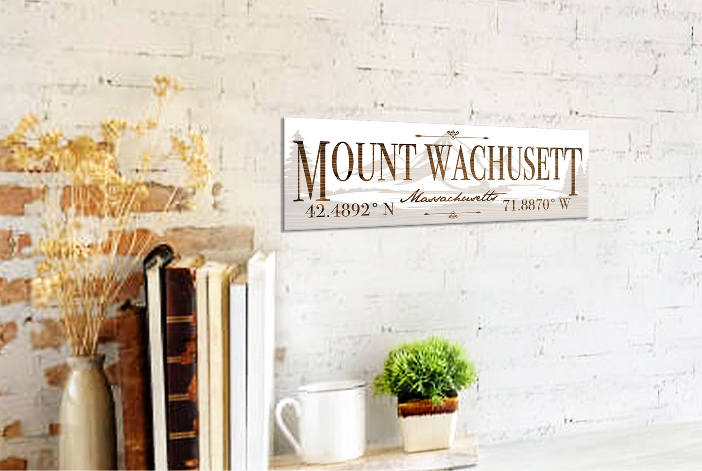 Mount Wachusett Coordinates Sign
