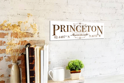 Princeton Coordinates Sign