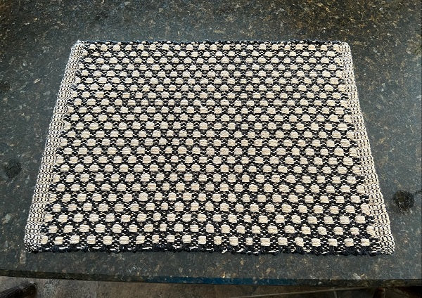 Black & Tan Cottage Weave Placemats Set of 4
