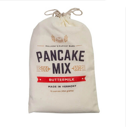 Bag of Halladay's Harvest Barn Buttermilk Pancake Mix on a white background