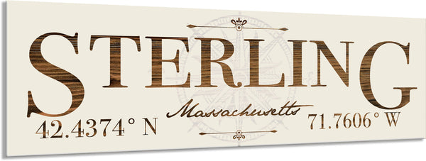 Sterling Coordinates Sign