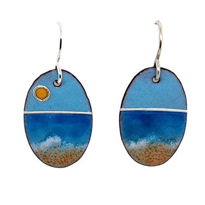 Sunrise Beach Enamel Earrings