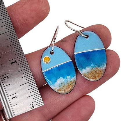 Sunrise Beach Enamel Earrings