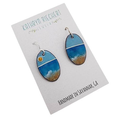 Sunrise Beach Enamel Earrings