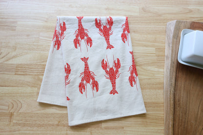 Lobster Printed Tea Towel