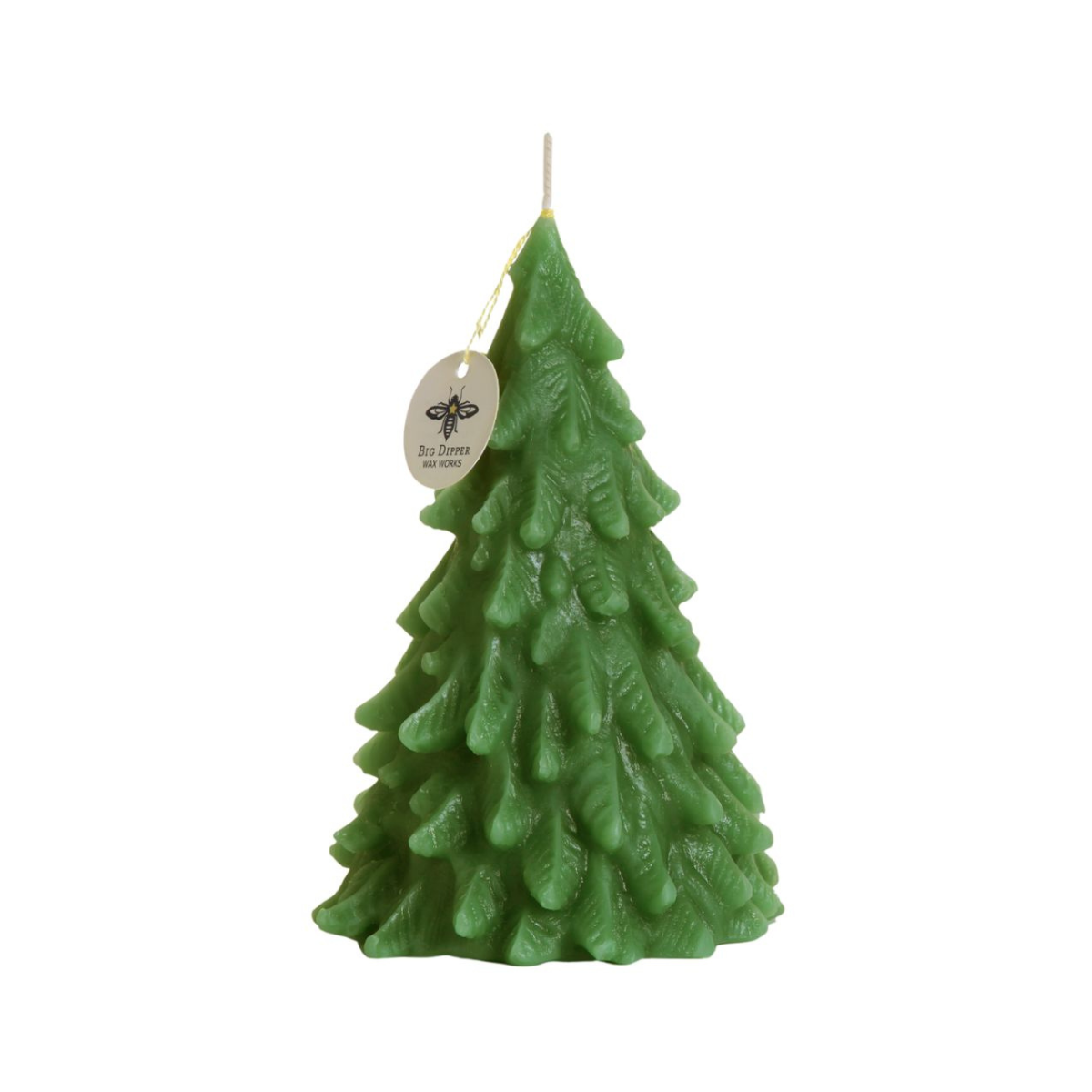 Moss Green Beeswax Tree Candles
