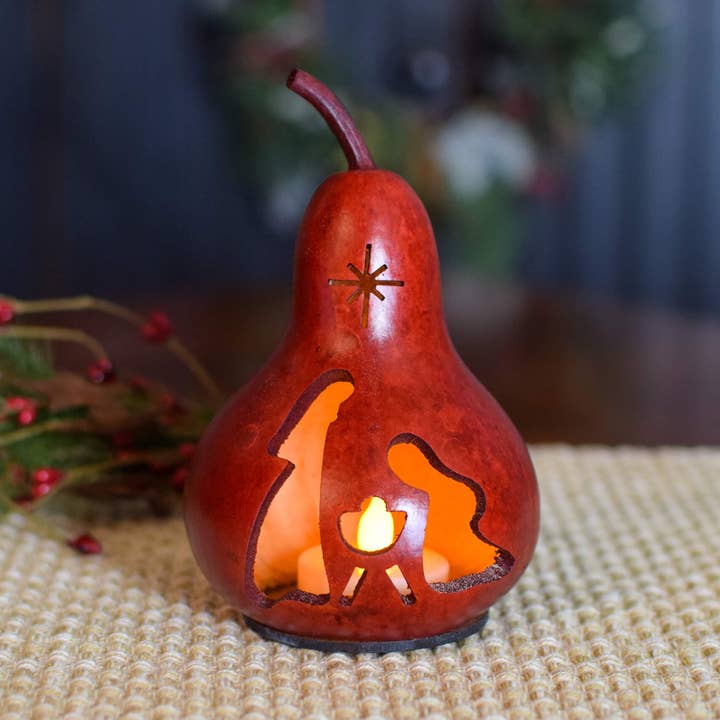 Nativity Scene Gourd