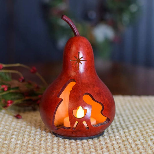 Nativity Scene Gourd