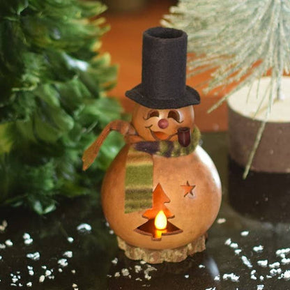 Flurry Natural Snowman Gourd