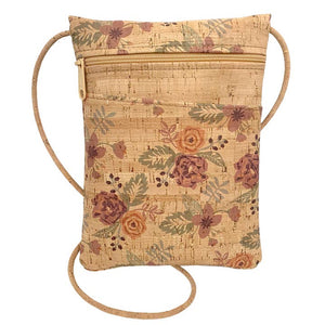 Flourish Print Cork Mini Cross Body Bag