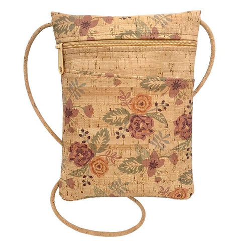 Flourish Print Cork Mini Cross Body Bag
