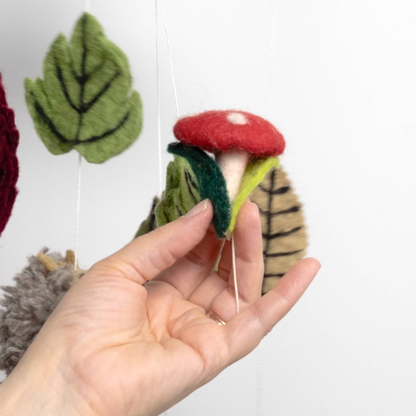 Felt Mobile - Hedgehog