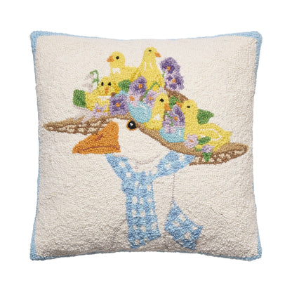 Goose Hooked Pillow - Mary Lake Thompson