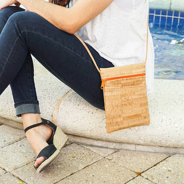 Gold Flecked Cork Mini Cross Body Bag