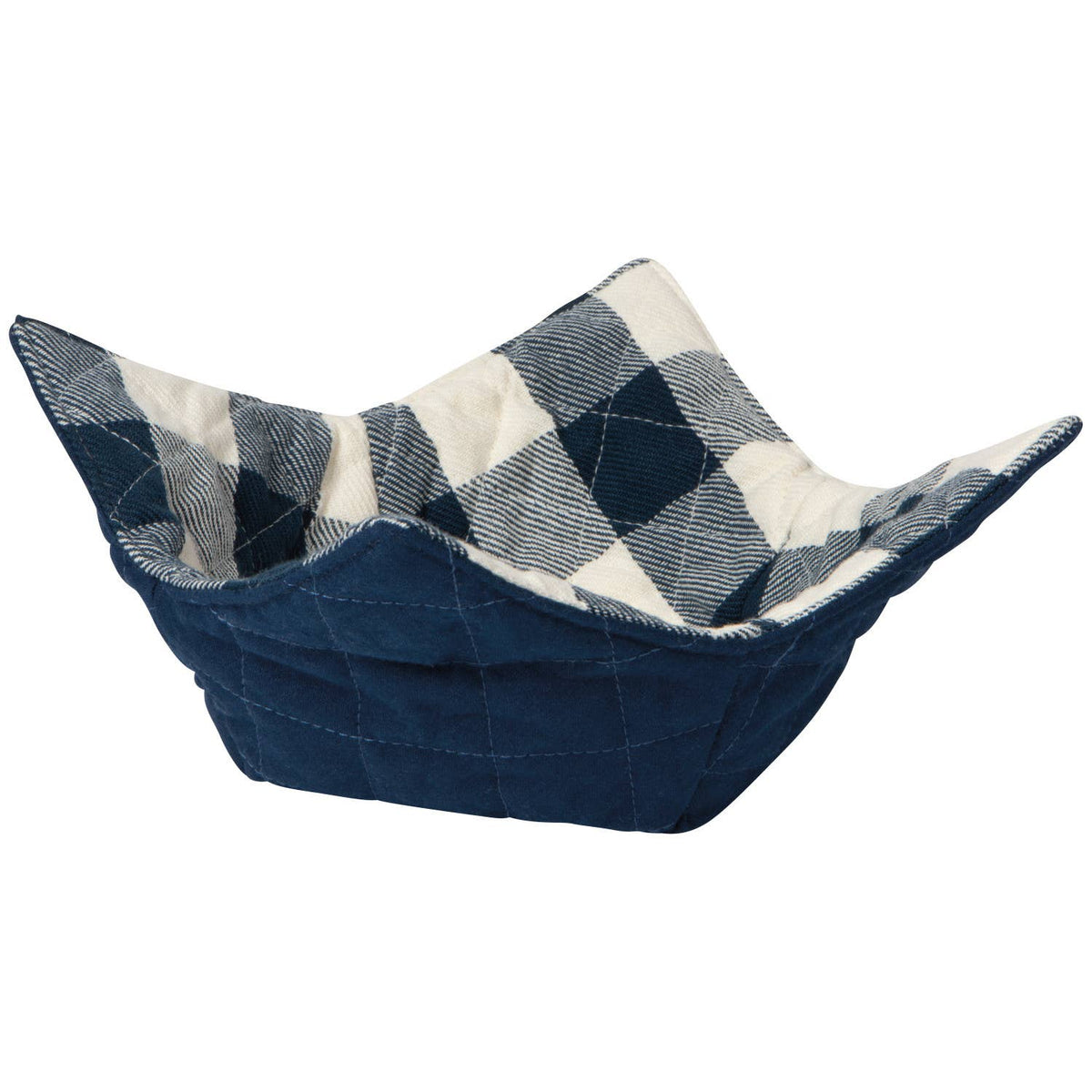Navy Gingham Bowl Cozy