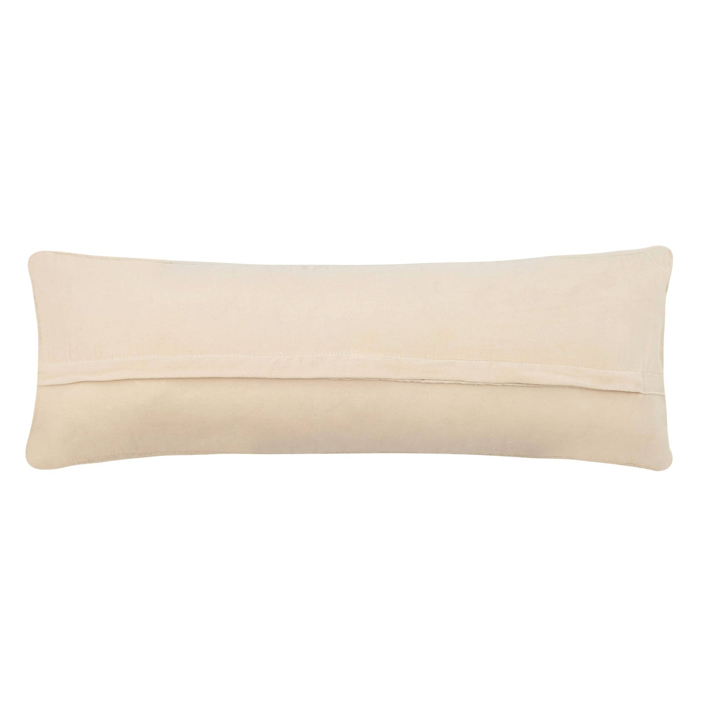 Beige rectangular pillow on a white background