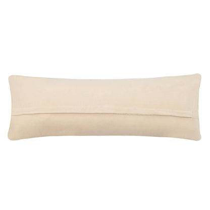 Beige rectangular pillow on a white background