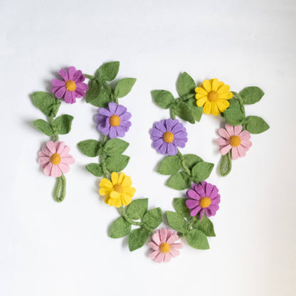 Garland - Purple, Pink and Yellow Daisy Chain