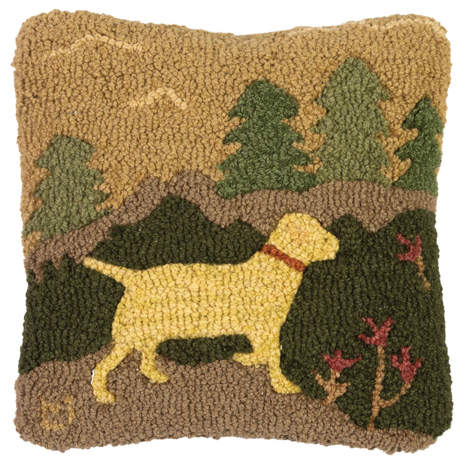 Woodsy Walk Lab Pillow 14 x1 4"