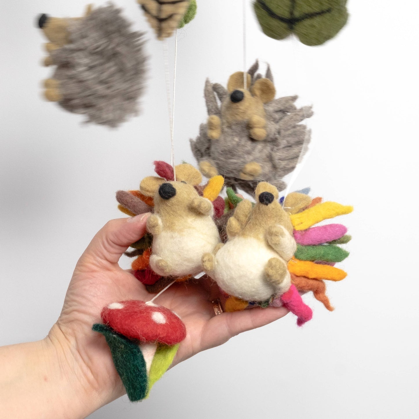 Felt Mobile - Hedgehog