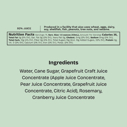 Grapefruit & Rosemary Cocktail Mix
