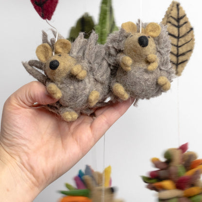 Felt Mobile - Hedgehog
