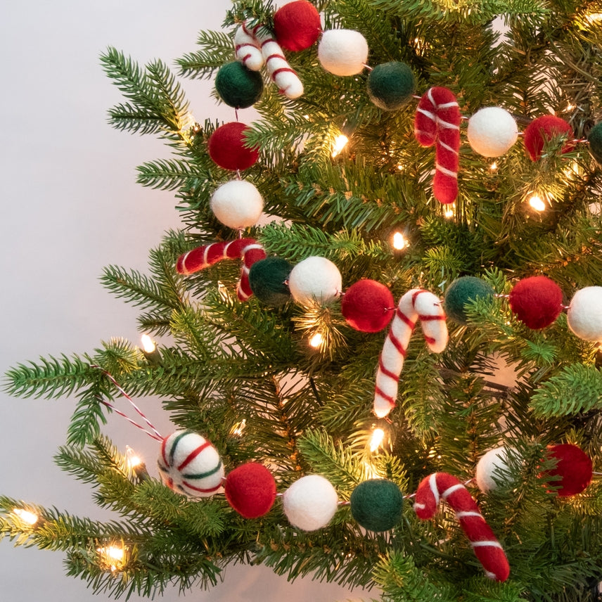 Garland - Felt Candy Cane