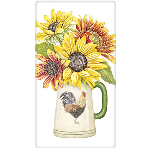 Sunflower Chicken Can Tea Towel
