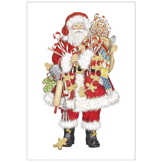 Gingerbread Santa Tea Towel
