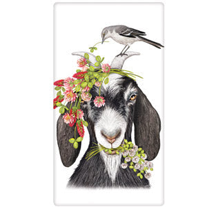 Clover Goat Tea Towel