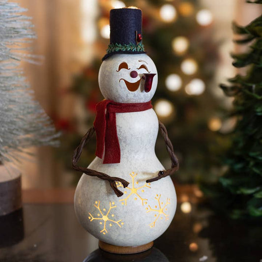 Blizzard Snowman Gourd Luminary