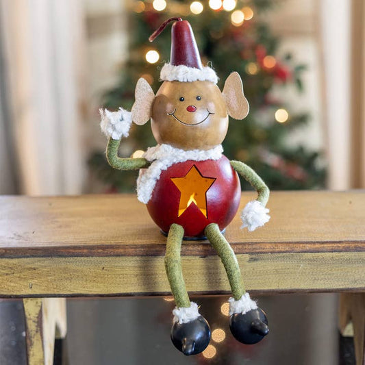 Eli the Elf Gourd Shelf Sitter
