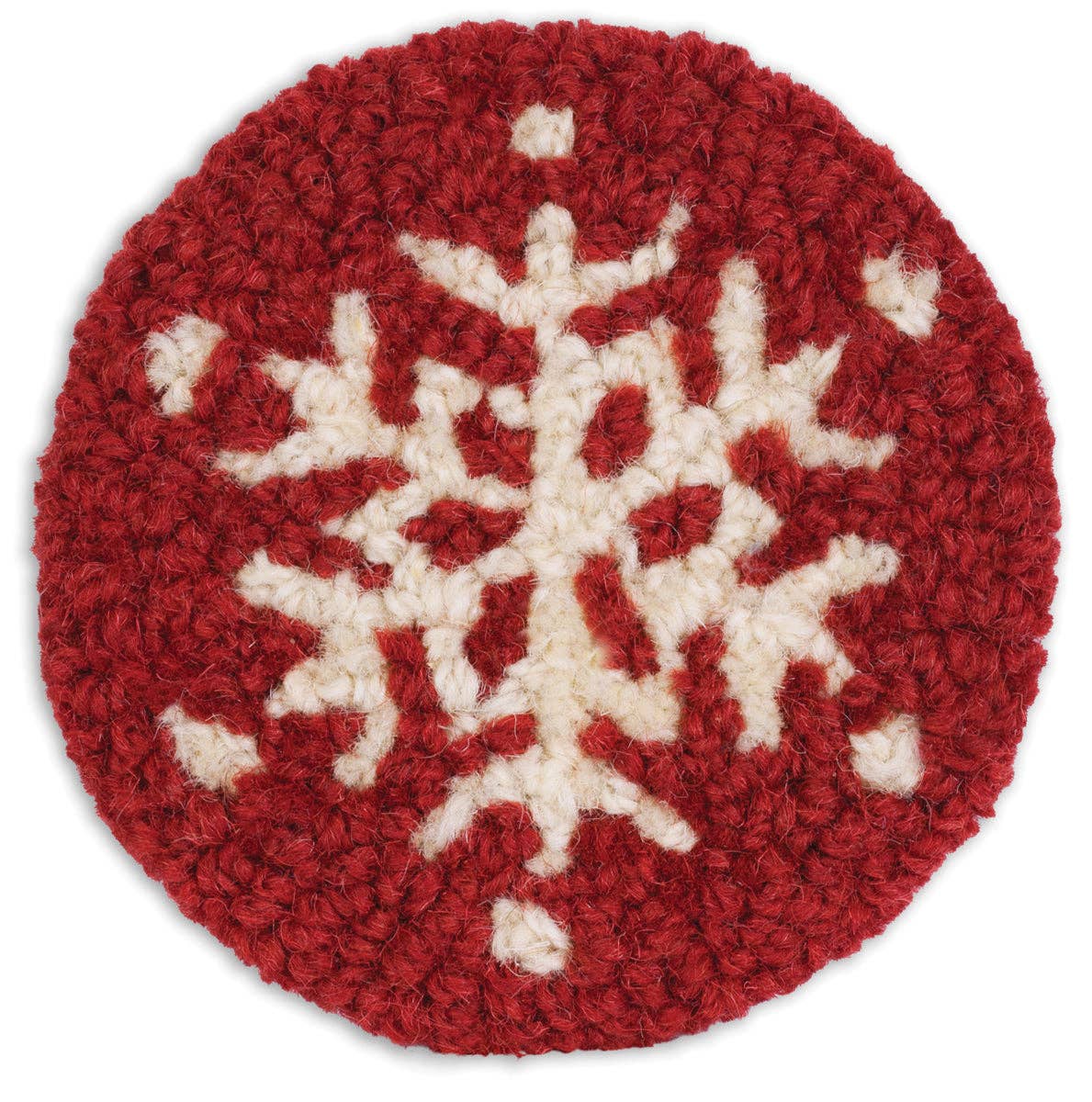Six Arm Snowflake Hooked Coasters 4 Pack