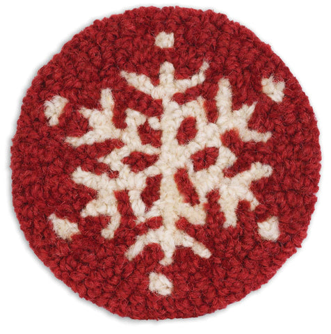 Six Arm Snowflake Hooked Coasters 4 Pack