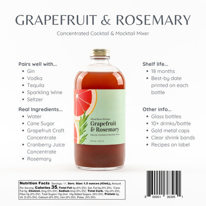 Grapefruit & Rosemary Cocktail Mix