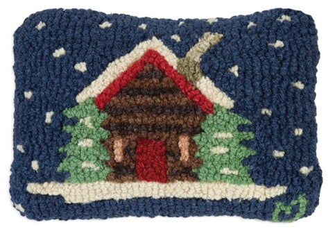 Cabin in the Snow Pillow 8 x 12"