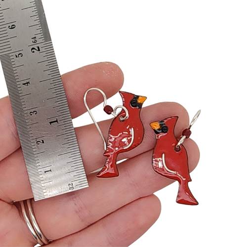 Cardinal Earrings