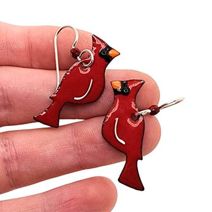 Cardinal Earrings