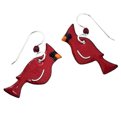 Cardinal Earrings
