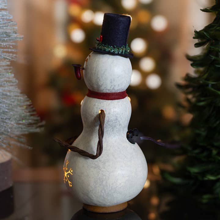 Blizzard Snowman Gourd Luminary