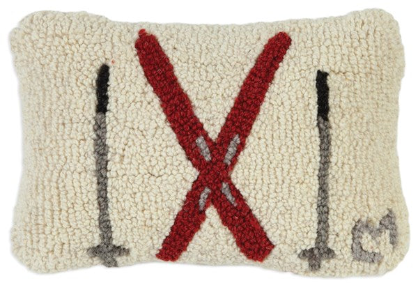 Crossed Skis Pillow 8 x 12"
