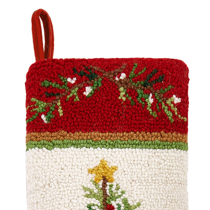 Holiday Pine Hook Stocking - Sally Eckman Roberts